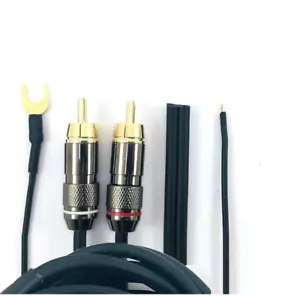 Kabel Plattenspieler RCA Phono Micro Seiki Mit Masse Draht Von Terra Universal - Bild 1 von 15