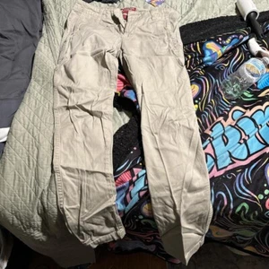 Arizona 28 X 30 Khaki Slim Skinny Jeans Pants For Work Or School Etc - Picture 1 of 3