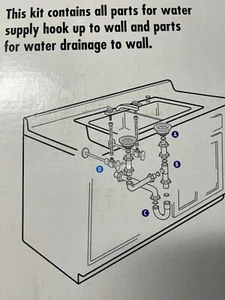 Kitchen Double Sink Installation Kit  1-1/2-in Pipe + 2 Drain Kits +2 Valves +++ - Picture 1 of 3