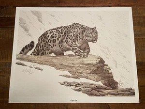 Mountain Stalk Art Print by Guy Coheleach Hand Signed 28/1000 Limited Edition - Picture 1 of 5