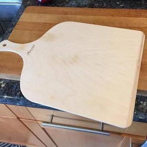 Birchwood Pizza Peel, 16 by 12-Inch, Silver/Brown 100% made in Italy - Picture 1 of 6