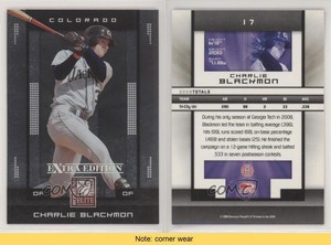 2008 Donruss Elite Extra Edition Charlie Blackmon #17