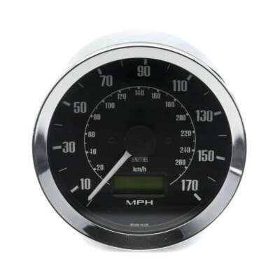SMITHS CLASSIC 100MM BLACK SPEEDOMETER 0-170MPH ELECTRONIC FAST POSTAGE - Image 1 of 4