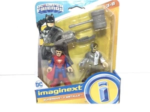 Fisher Price DC Super Friends Imaginext SUPERMAN & METALLO Figures - Picture 1 of 2