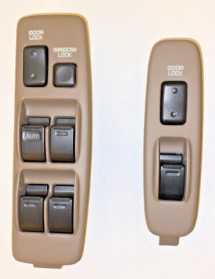 NUEVO Toyota Master & Passenger Interruptor Ventana Camry Delantero TAN Set 92,93,94,95,96 Foto 1 de 4