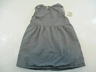 CHIBOOGI Jumper 连衣裙灰色内衬女孩尺寸 2T (92) H&M 无袖全新带标签 — 第 1/4 张图片