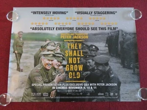 THEY SHALL NOT GROW OLD UK QUAD ROLLED POSTER THOMAS ADLAM WILLIAM ARGENT 2018 - Imagen 1 de 9