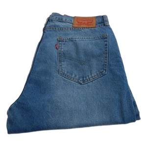 Levi 501 Straight Jeans Regular Blue Waist 38 Leg 32 W38 L32 Button Fly (Q7319) - Picture 1 of 9