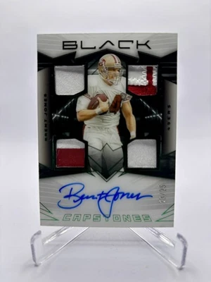 2024 Panini Black Brent Jones Capstones Quad Patch Auto изумруд /25 #CAP-BJS - Изображение 1 из 2