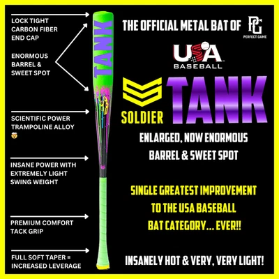 BATE DE BÉISBOL 2026 SOLDADO TANQUE EE. UU. Foto 1 de 4