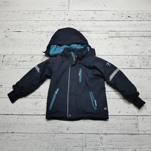 Polarn O Pyret Jacket Boys 2-3 YRS 98 Navy Blue WeatherPro Waterproof Hooded - Picture 1 of 12