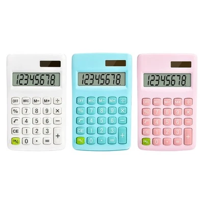 Desktop Calculator Solar Battery Double Power with 8 Digit Large LCD Display - Image 1 of 4