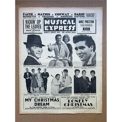 VARIOUS 1960 NME MAGAZINE DECEMBER  2 1960 - ELVIS PRESLEY/SINATRA/EVERLYS/BOBBY - Image 1 of 2