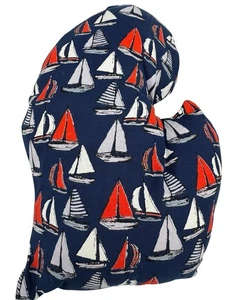 Cuscino fatto a mano Michigan rosso navy barca a vela nautica decorativo rustico decorazione casa - Foto 1 di 7