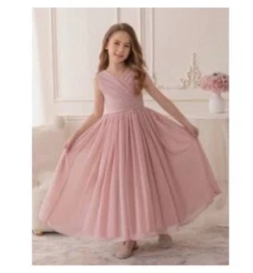 Beautiful Dusty Pink Big Girls Dress - Picture 1 of 1