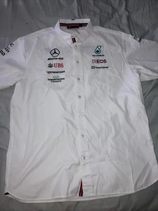 Tommy Hilfiger Mercedes AMG Petronas F1 2021 Herren Team Button Down Hemd - Bild 1 von 5