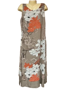 CITRON SANTA MONICA L WOMEN'S FLORAL LAYERED SLEEVELESS MAXI DRESS - Picture 1 of 8