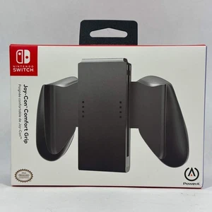 New PowerA Joy-Con Comfort Grip Black 1501064-01 For Nintendo Switch SEALED - Bild 1 von 6