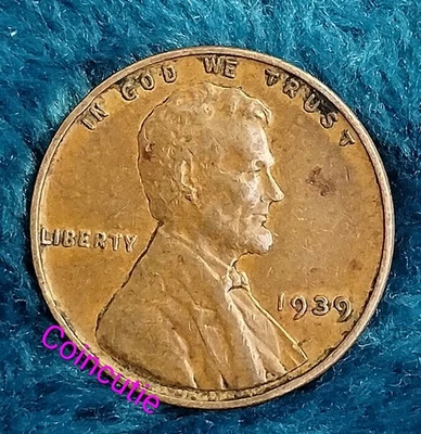 🏆 1939 Lincoln Wheat Cent • FS-101 (DDO-001) • "BEST OF" Variety• VF Details RB - Image 1 of 4