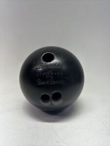 Vintage Brunswick Black Beauty Bowling Ball Black 15 Lbs 12 Oz ~1960s