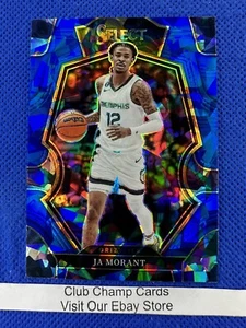 2022-23 #158 Ja Morant Panini Select Premier Blue Cracked Ice Prizm Grizzlies - Foto 1 di 2