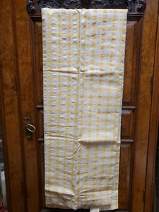 Yellow And White Pattern Cotton/Polyester Blend 72" X 72" Shower Curtain - Picture 1 of 1