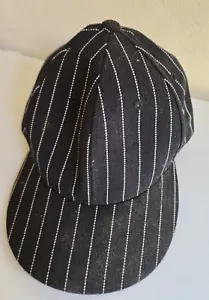 City Hunter Baseball Hat Cap Size L Pinstripe Black White - Picture 1 of 4