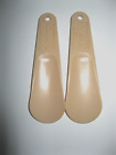 2 Vintage Plastic Mason Shoe Co Shoe Horns Chippewa Wisconsin Creme  Horns