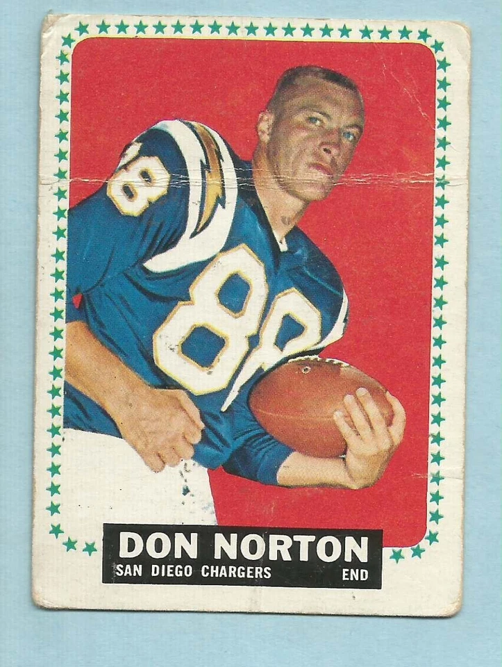 1964 Topps Football Don Norton #169 San Diego Chargers Iowa G-VG - Image 1 of 1