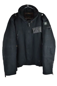 AVIREX Black Cotton Jacket size 2XL Mens Flight Army Utility Cold Weather Casual - Picture 1 of 8