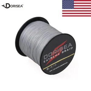Dorisea Gray 100M-2000M EXTREME PE Dynema Braided Fishing Line 10LB-300LB USA - Picture 1 of 9