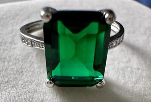 Smaragd Ring in grün 925 Sterling Silber für Damen - Bild 1 von 16