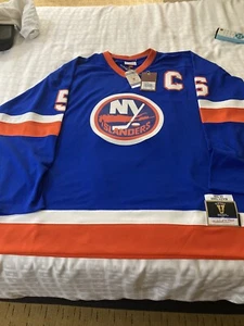 New York Islanders D Potvin #5 Mitchell & Ness 1982/83 NHL Blue Line Jersey 2XL - Picture 1 of 11