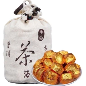500g Top Glutinous Rice Aroma Shu Puerh Tea Mini Tuocha Ripe Puer Tea White Bag - Picture 1 of 5