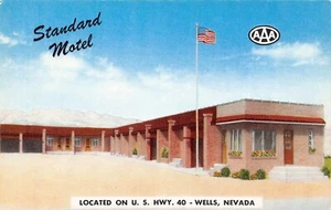 Standard Motel Postcard Wells Nevada - Picture 1 of 2