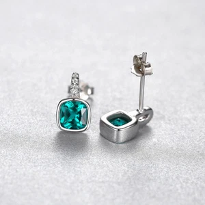 BENIAMINO Ohrringe Ohrstecker 925er Sterling Silber Smaragd VVS Ohrschmuck OVP - Bild 1 von 12