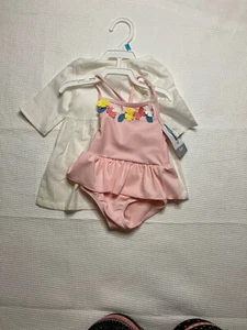 Carter’s Infant Girl One Piece Swimsuit Witb Coverup Size 6-9 M - Picture 1 of 3