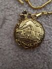 Details Pocket Watch with train Preowned 