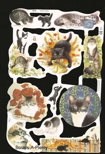 Mamelok English Scrap Die Cut - Precious Cats Kittens (Lesley Ann Ivory)  1816 - Picture 1 of 1