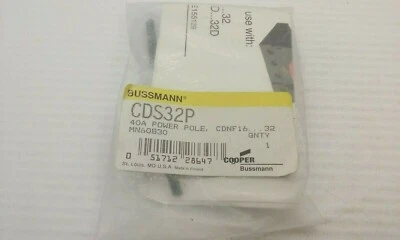 BUSSMANN CDS32P POSTE DE ALIMENTACIÓN INTERRUPTOR PANEL MONTAJE 40A CDNF16...32 NUEVO EN CAJA Foto 1 de 4