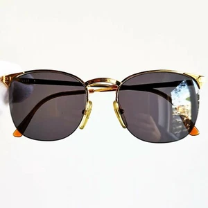 occhiali da sole PERSOL RATTI sunglasses square vintage brown gold Alcor 80s 90s - Foto 1 di 5