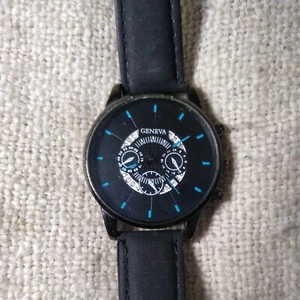 Mens Watch Quartz Stainless Steel Wrist Army Military Blue Date Analog gift - Picture 1 of 4