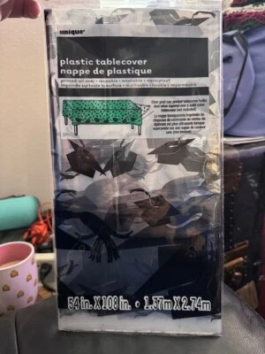 Unique Graduation Caps 54"x108" Plastic Party Tablecover Party Tableware New! - Image 1 of 2