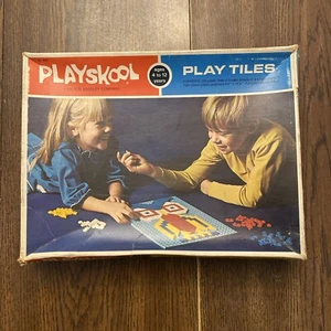 Playskool Play Tiles Milton Bradley Over 200 Pieces Vintage 1970 - Picture 1 of 13