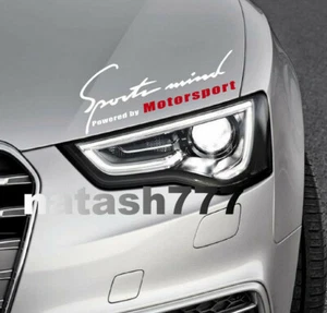 Sports mind Powered by Motorsport car Decal sticker logo WHITE/RED (Fits: BMW - Bild 1 von 1