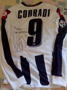 Maglia Udinese Calcio Lotto Corradi autografata. Match Worn Patch Serie A Italia - Foto 1 di 3