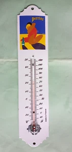EMAILLE THERMOMETER 30 CM Perrier Paar ECHTE EMAIL Made in France Geschäft! - Bild 1 von 2