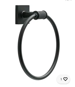 Anillo Toalla Delta Averland en Negro Mate AVE46-MB Nuevo - Imagen 1 de 3