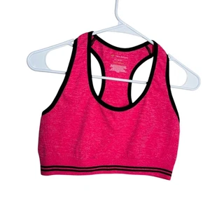 Tek Gear Sports Bra Women's Medium Pink Round Neck Sleeveless Athletic - Picture 1 of 6