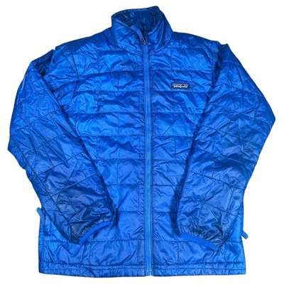 Chaqueta Patagonia Niños Nano Puff Primaloft Talla M (10) Acolchada Ladrillo Azul #68001 Foto 1 de 4